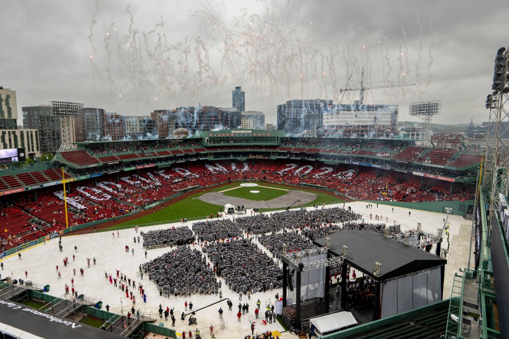 Fenway Park after the 2024 Commencement ceremonies.