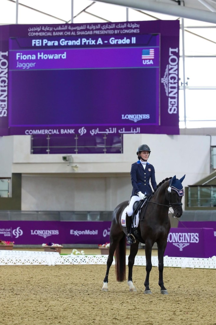 Fiona Howard riding her horse.