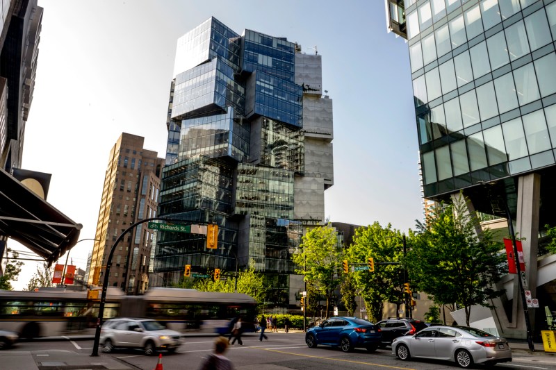 A building made of glass blocks in Vancouver.