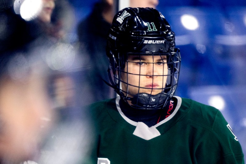 Headshot of Aerin Frankel on the ice. 