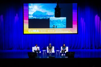 Panelists sitting on stage at the Climatech 2024 Conference.