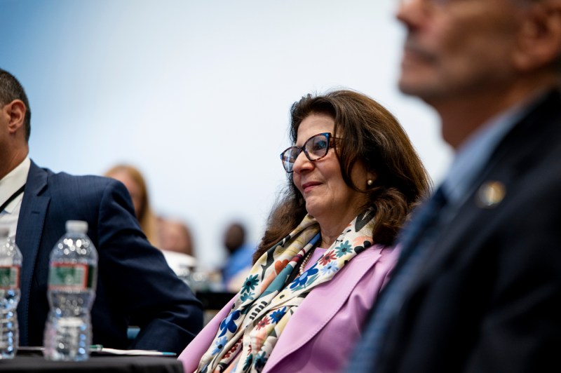 An audience member listening at the Public Health Technology summit. 