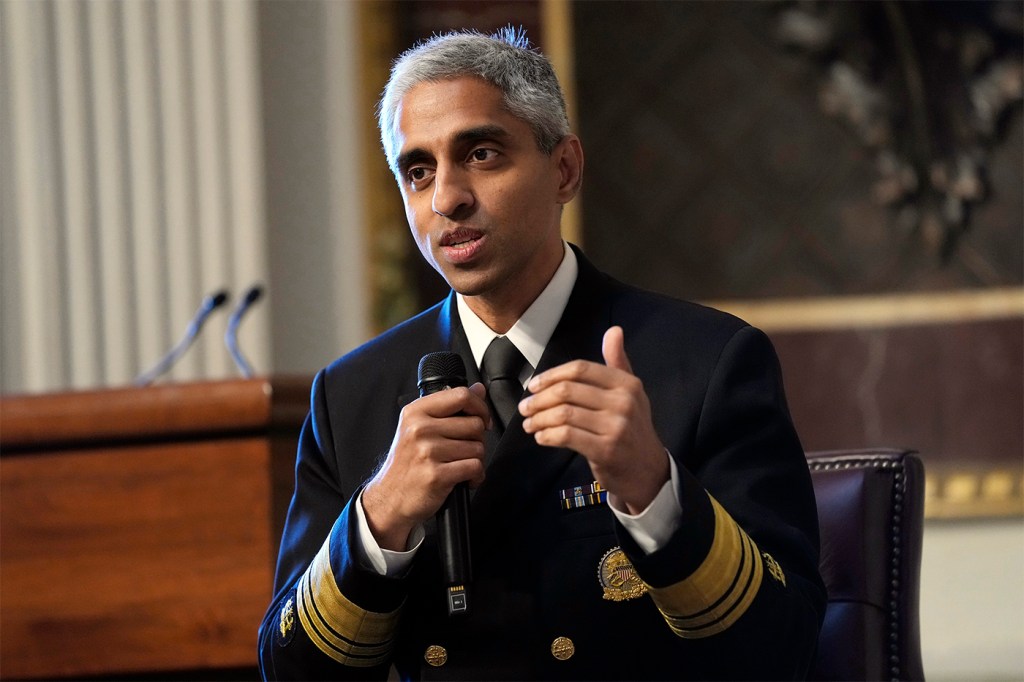 Surgeon General Dr. Vivek Murthy speaking at an event.