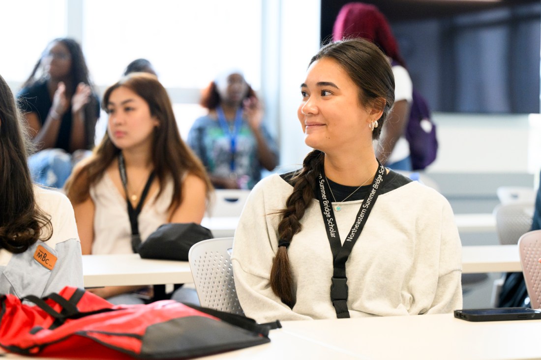 Students sitting next to each other at a Summer Bridge Scholars Breakout session.