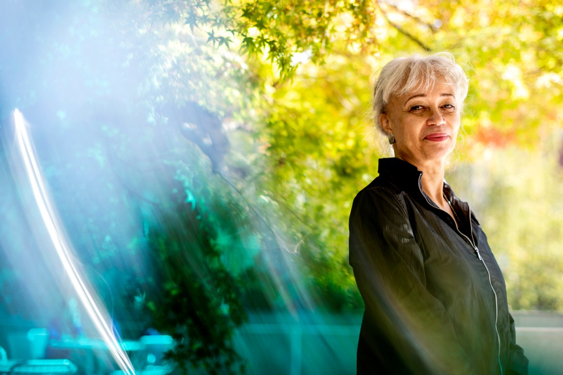 Patricia Williams, a Northeastern University Distinguished Professor of Law and Humanities, poses for a portrait.