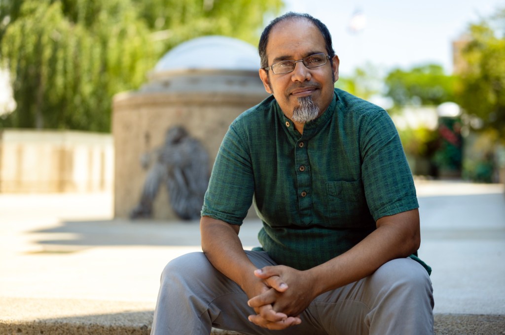 Rahul Bhargava sitting outside.