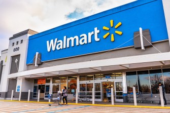 A Walmart store entrance.