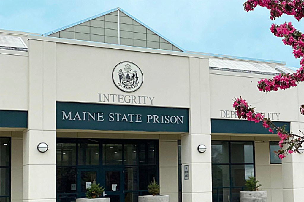 The exterior of the Maine State Prison buiding.