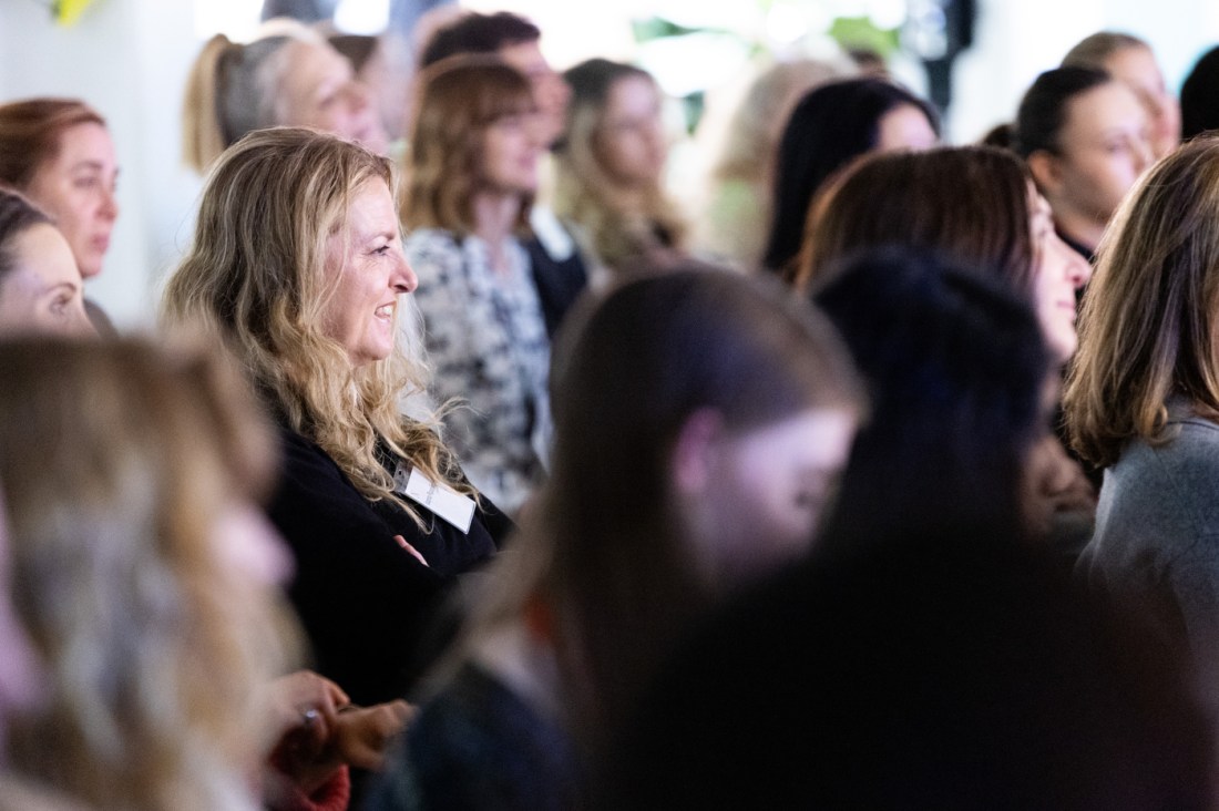 Audience members at an International Day of the Girl event at Northeastern's London campus.