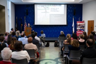 The launch event for the Northeastern University School of Law’s Center for Global Law and Justice. by Alyssa Stone/Northeastern University