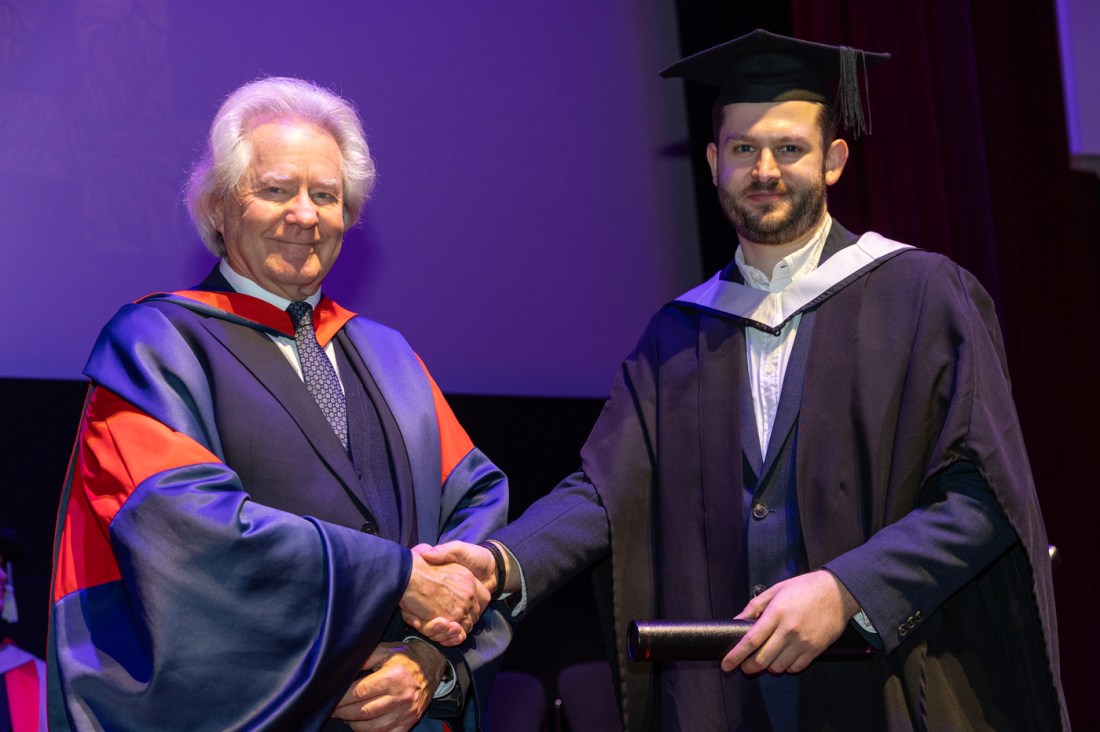 Anthony C. Grayling posing with another person.