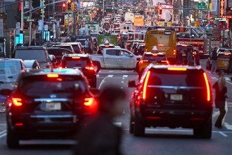 Traffic in Manhattan.