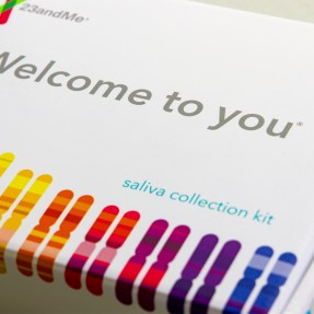 A 23andme kit that says 'Welcome to You' on it.