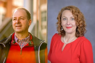 Portrait of David Zgarrick (left) and Margarita DiVall (right).