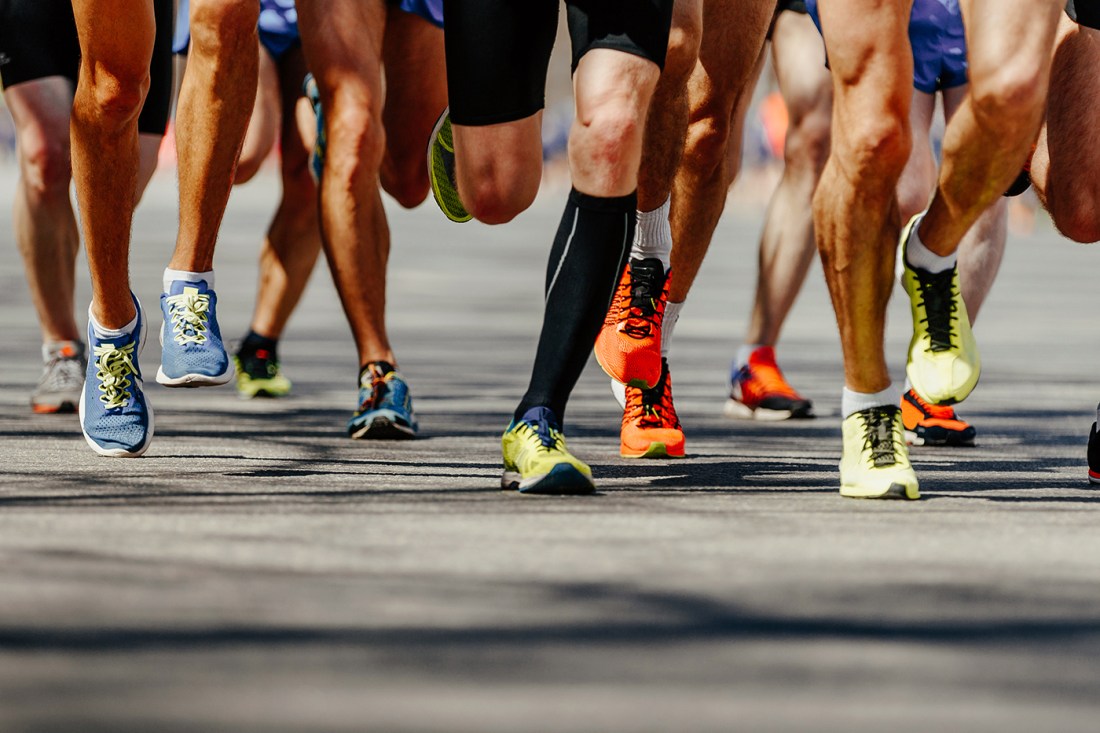 a picture of runners' feet