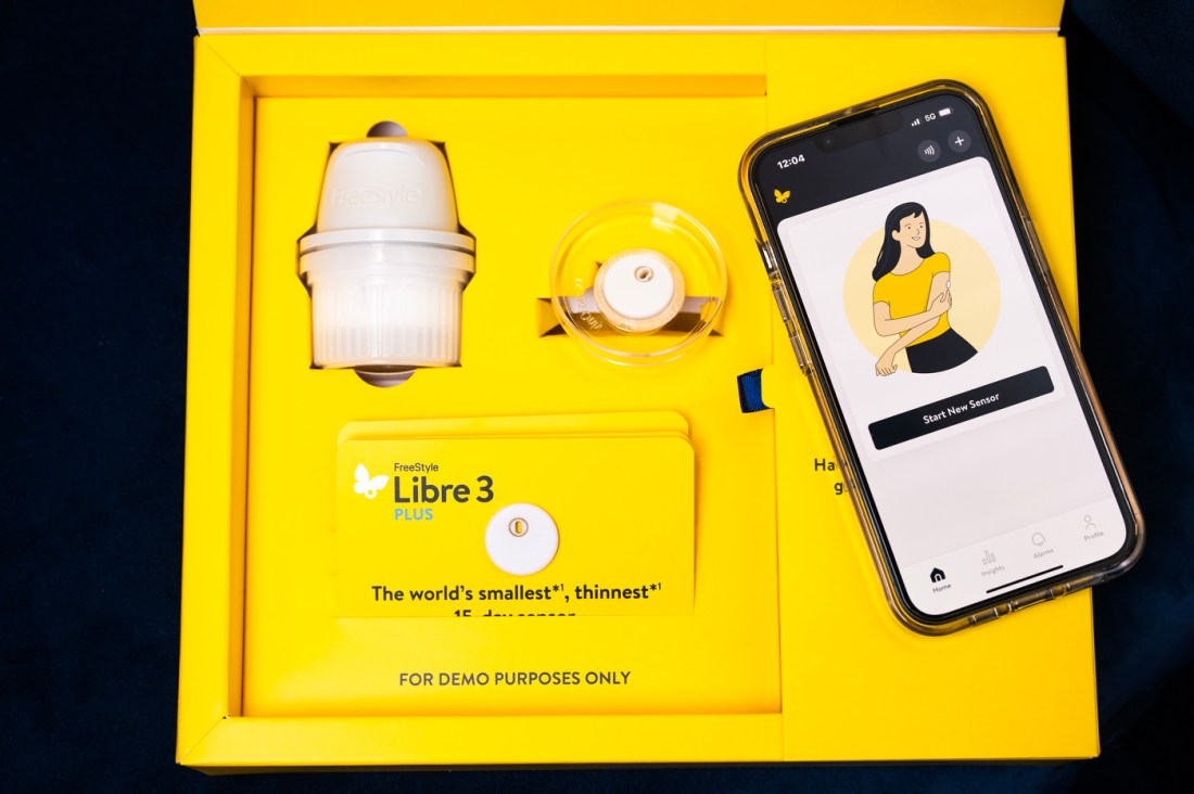 A yellow diabetes kit.