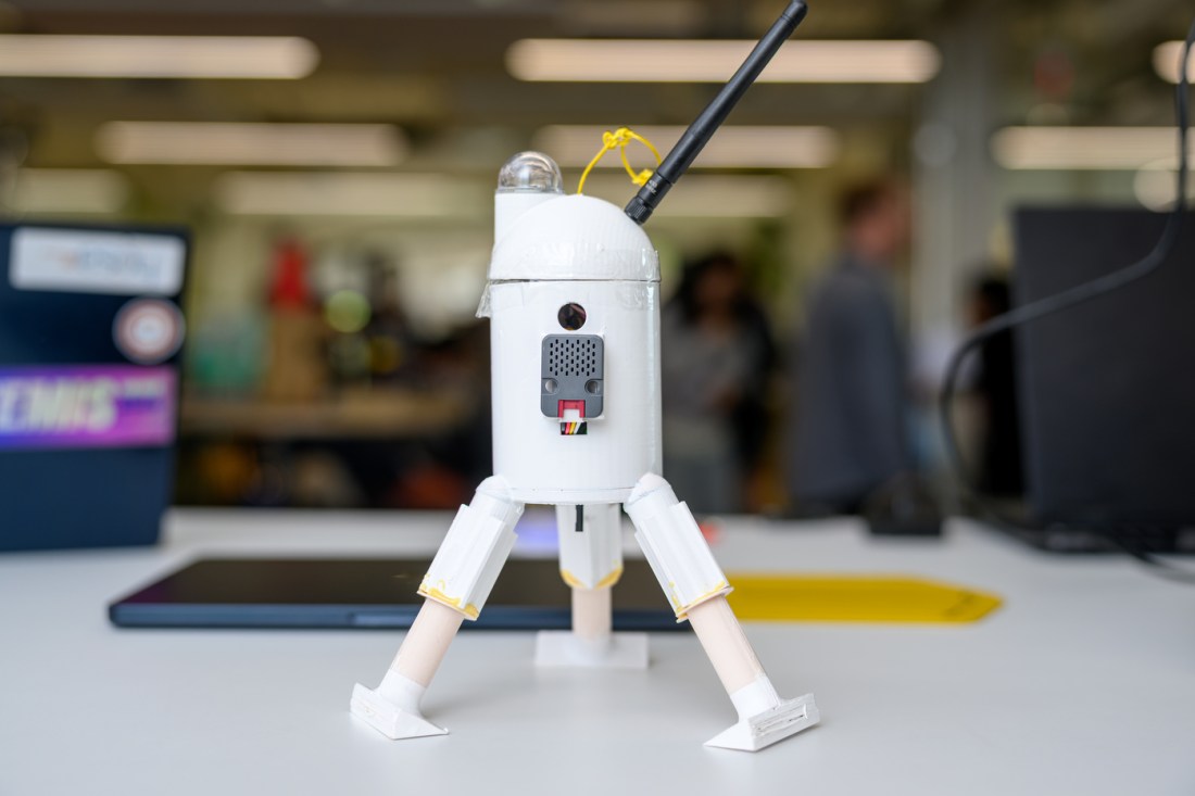 A student-engineered robot.