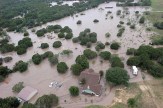 An aerial shot of the devastating flash flooding in Texas.