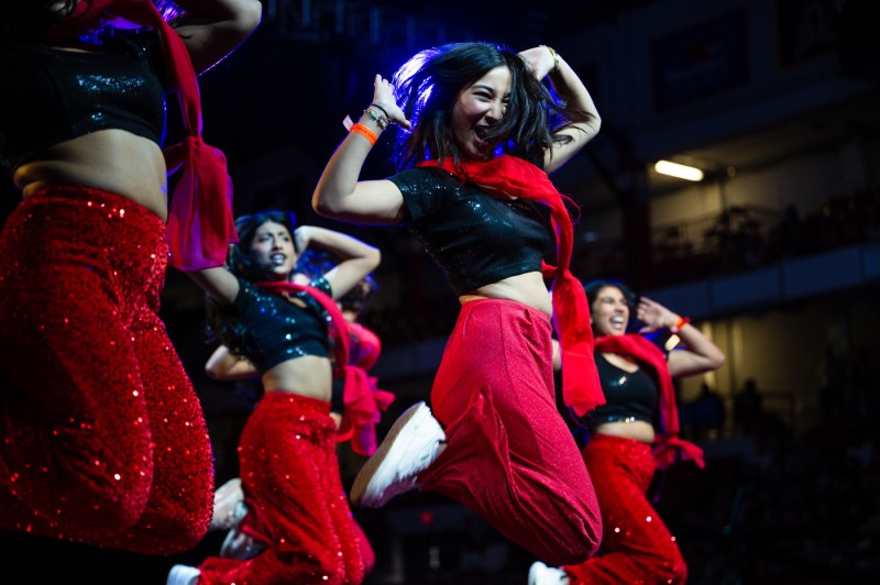 Students perform at convocation.
