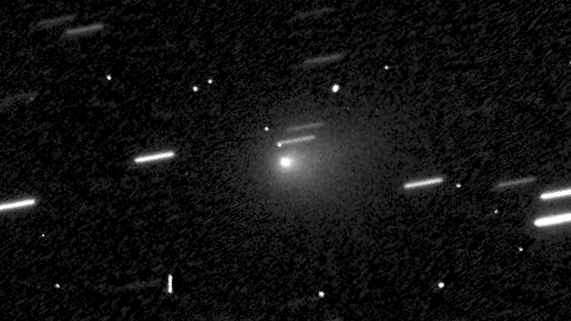 A gif of interstellar traveler 3I/Atlas from a NASA telescope. 